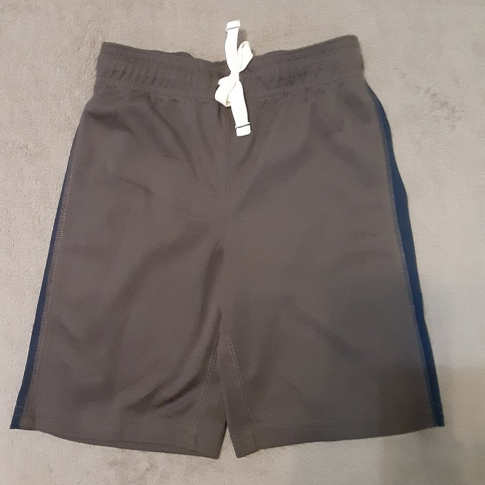 NWOT! Carters Boys Mesh Dark Gray/Blue Shorts Size 6 Adjustable Waist